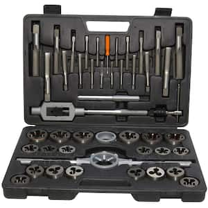 6 mm - 24 mm Carbon Steel NC and NF Tap and Die Set (45-Piece)