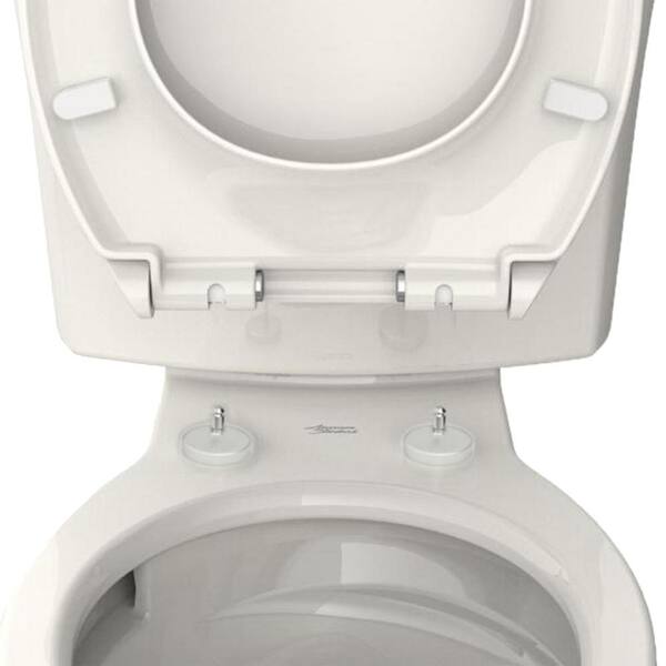 American Standard Contemporary Slow Close Elongated Closed Front Toilet Seat With Trivantage And Flat Bumpers In White 5055a65pt 020 The Home Depot