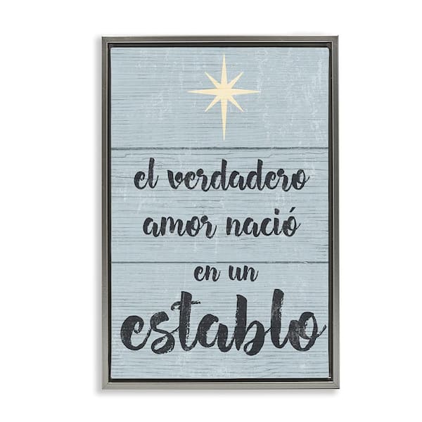 Stupell Industries True Love in a Stable by Lil' Rue Gray Floater Frame Abstract Graphic Art Print 25 in. x 17 in.