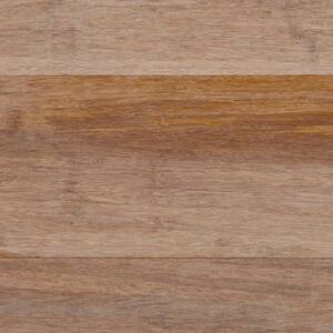 Wire Brushed Strand Woven Sand 3/8 in. T x 5-1/8 in. W x 72-7/8 in. L Engineered Click Bamboo Flooring