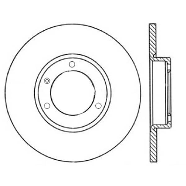 Centric Parts Disc Brake Rotor 2011-2015 Smart Fortwo - -L ELECTRIC