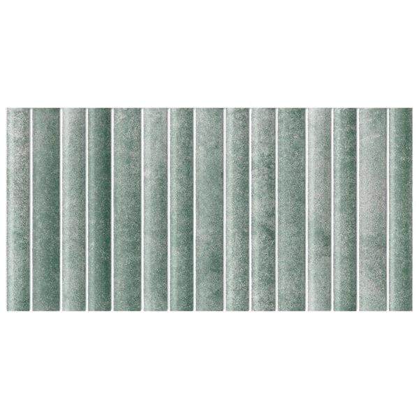 Merola Tile Rubik Aloe 5-7/8 in. x 11-3/4 in. Ceramic Wall Take