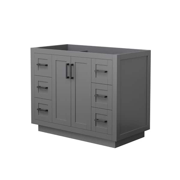 Miranda 41.25 in. W x 21.75 in. D Single Bath Vanity Cabinet Only in Dark Gray