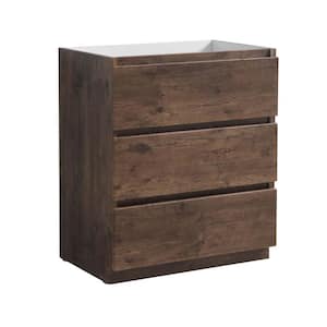 Lazzaro 30 in. Modern Bath Vanity Cabinet Only in Rosewood
