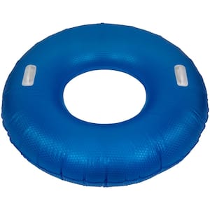 42 in. Blue Sparkle Inflatable Swimming Pool Tube Ring Float