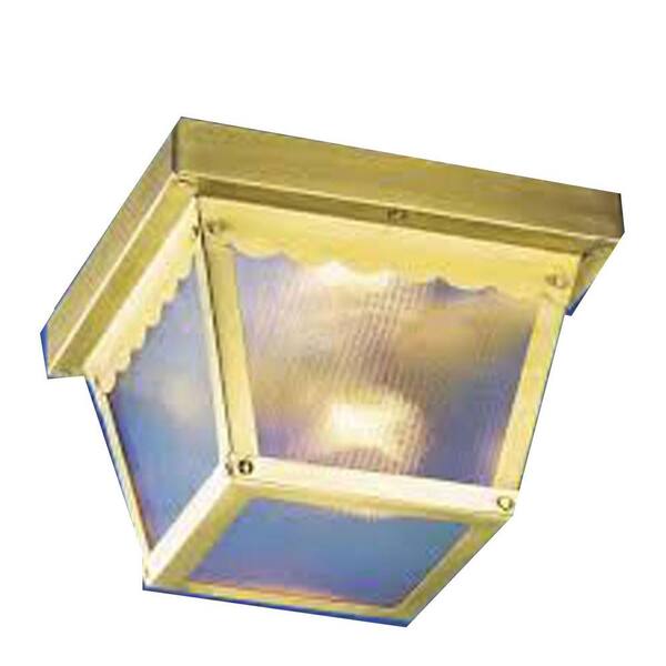 Filament Design Lenor 2-Light Polish Brass Fluorescent Ceiling Semi-Flush Mount Light