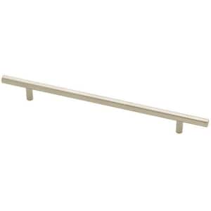 Brushed Steel Bar 8-13/16 in. (224 mm) Center-to-Center Cabinet Drawer Pull in Stainless Steel Finish
