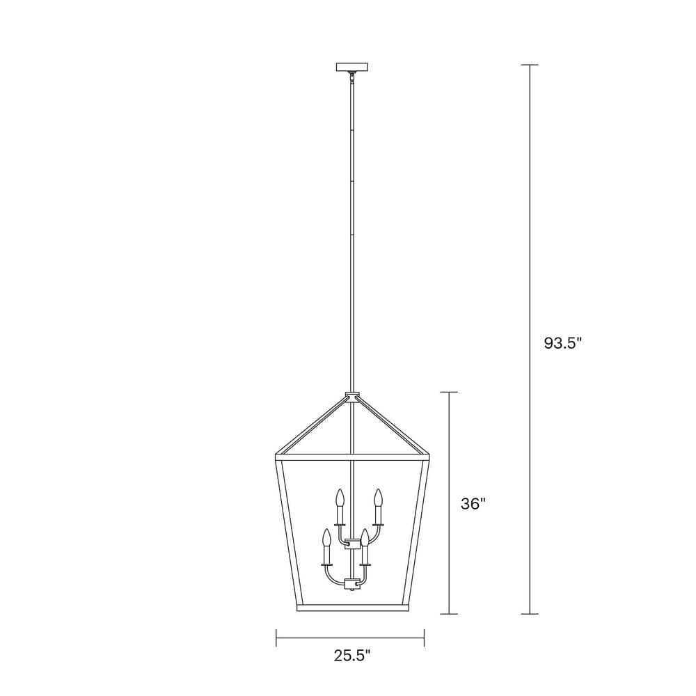 Weathered Oak and Antique Forged Iron Brass Cage 6-Light Chandelier