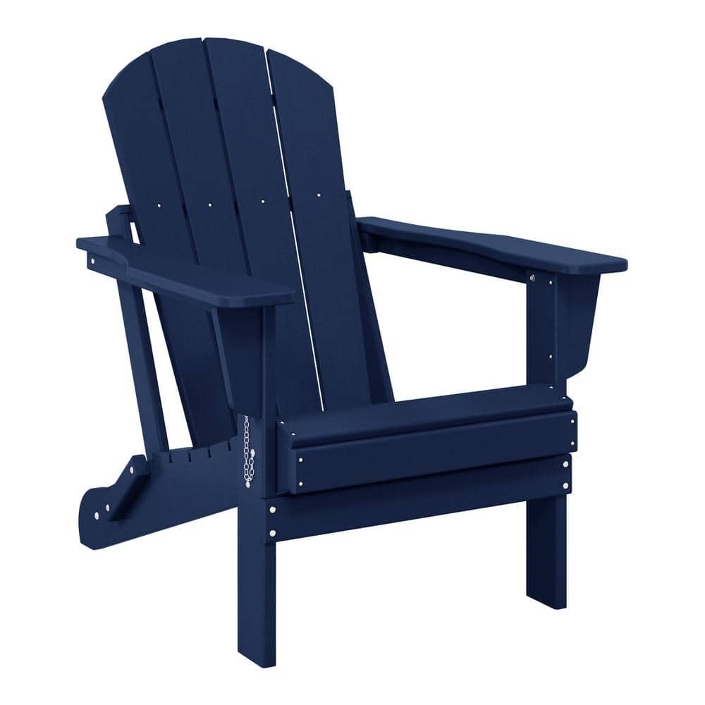 Laguna Fade Resistant Outdoor Patio HDPE Poly Plastic Classic Folding Adirondack Lawn Chair in Navy Blue price history on PriceWatchPro