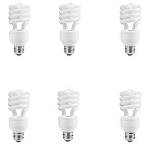 100-Watt Equivalent Spiral CFL Light Bulb Daylight (5000K) (6-Pack)