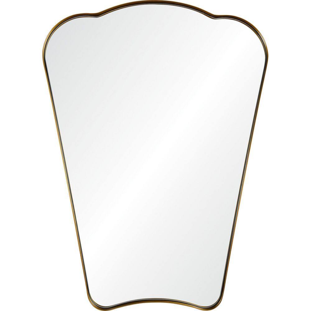 NOTRE DAME DESIGN Indy Arch Rectangular Brass Framed Mirror (40 in. H x 30 in. W) NDD22M030
