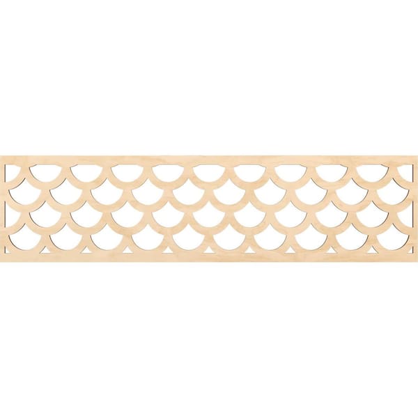 Ekena Millwork Hudson Fretwork 0.25 in. D x 47 in. W x 12 in. L Birch Wood Panel Moulding