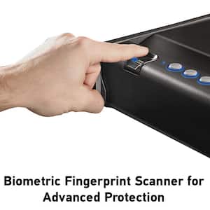 Biometric Gun Safe for 1 Pistol with Fingerprint Lock and Interior Lights