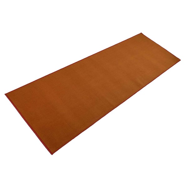Rubber Solid Burnt Orange 26 in. W x 132 in. L Stair Runner 23.86 sq. ft.