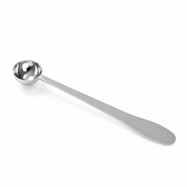 Silver Stainless Steel Extra-Long Handle Individual Measuring Teaspoon Food Grade Dual Scale 1 tsp 5 ml