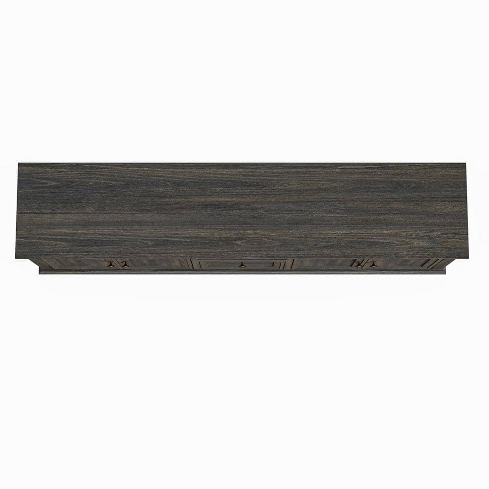 Festivo Dark Brown 72-Inch TV Stand with Cabinets and Drawer