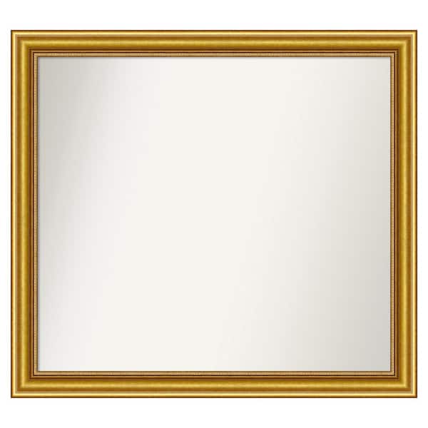 Amanti Art Townhouse Gold 31.75 in. x 28.75 in. Custom Non-Beveled Wood Framed Batthroom Vanity Wall Mirror