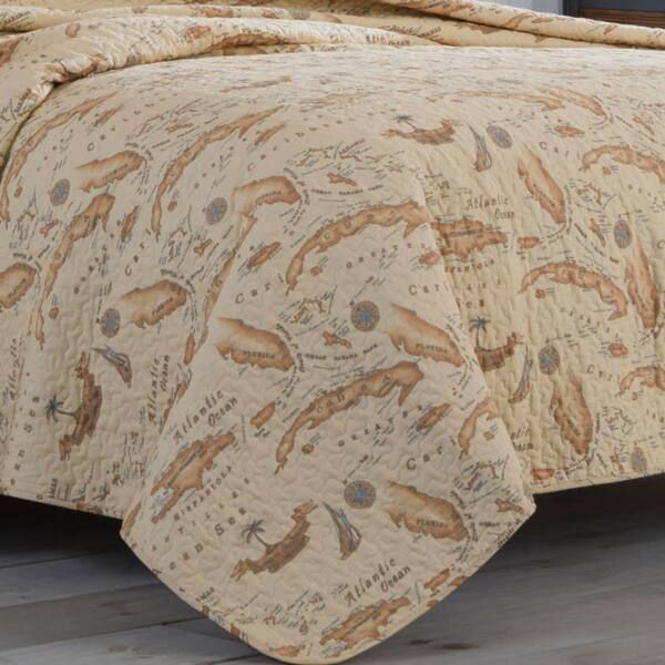 tommy bahama map quilt set