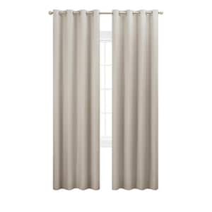 Ultimate Beige Blackout Grommet Curtain - 52 in. W x 84 in. L (2-Panels)