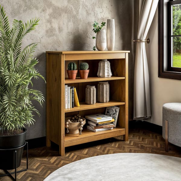 Camaflexi Classic Shaker Style Mocha 36 in. Tall Solid Wood Bookcase