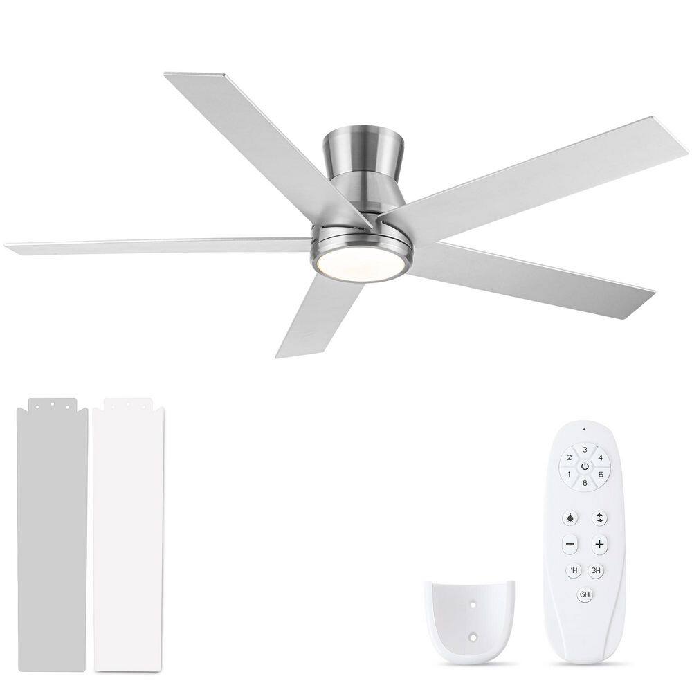 FanFusion 52 in. Indoor Brushed Nickel Ceiling Fans with LED Light Kit and Remote Control price history on PriceWatchPro