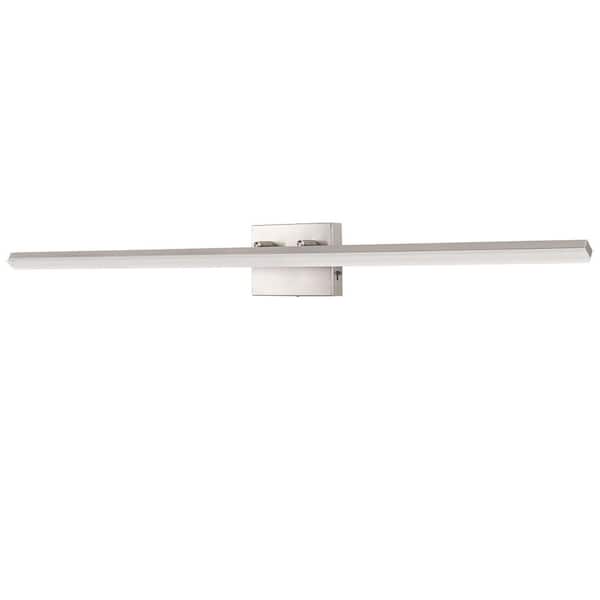 Emeritpro 24-Watt 1-Light Nickel Integrated LED Vanity Light, 48 in. Modern Adjustable Wall Sconce for Bathroom or Various