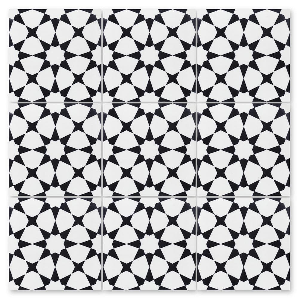 Black & White Retro Diamond Tile Style Candy Vinyl Flooring – More