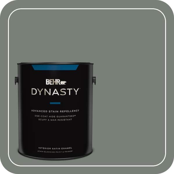 BEHR DYNASTY 1 gal. Home Decorators Collection #HDC-AC-22 Cedar Forest Satin Enamel Interior Stain-Blocking Paint and Primer