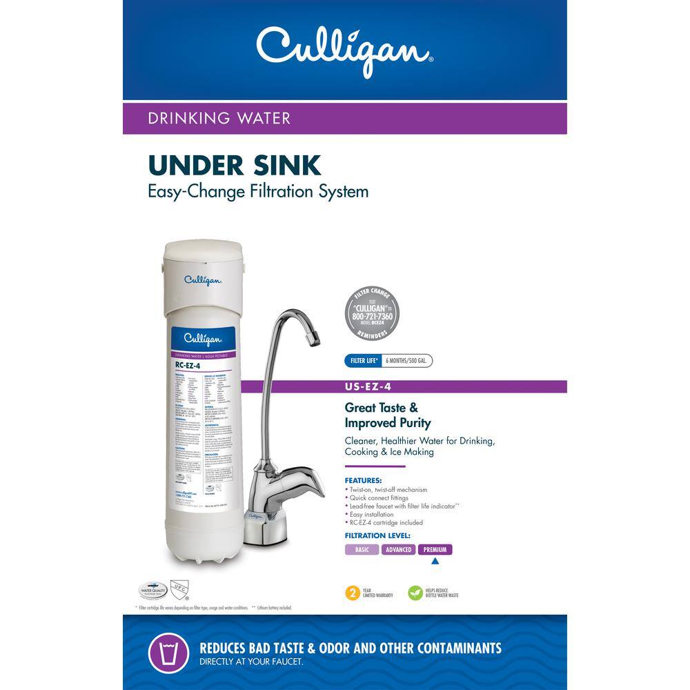Culligan 500 Gallon Under Sink Carbon Water Filtration System
