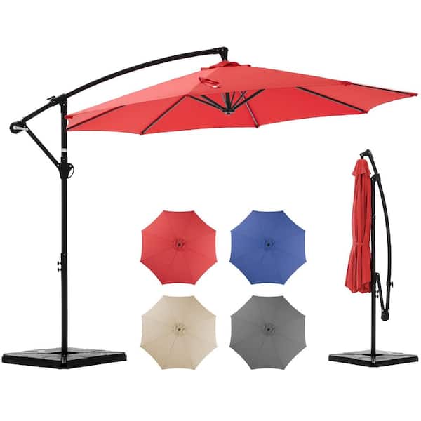 adjustable umbrella patio garden su 7.5FT Outdoor Tilt Crank UV15 Waterproof Terrace Umbrella  ByAzora as the push Garvee 10FT Heavy Duty Cantilever