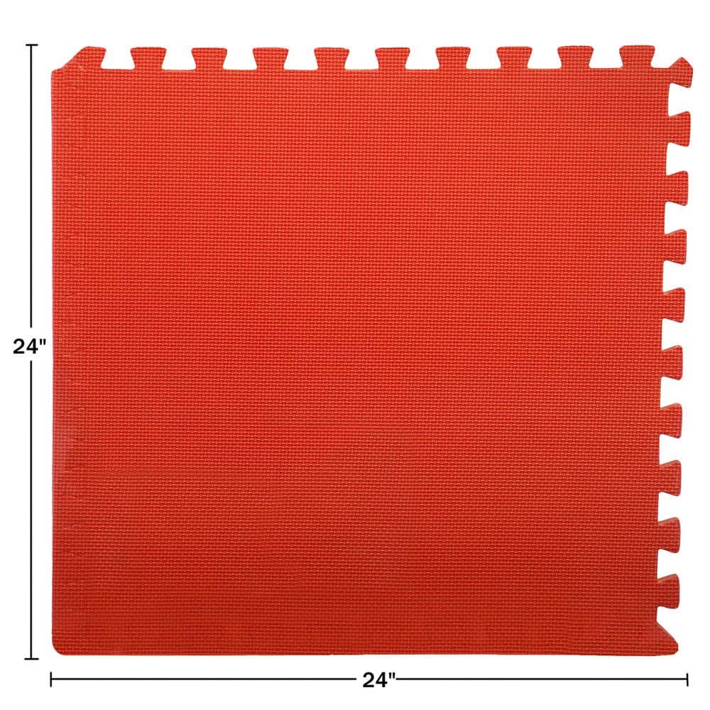 Multicolor EVA Foam Interlocking Floor Tiles, 16-Pack, 24" x 24"