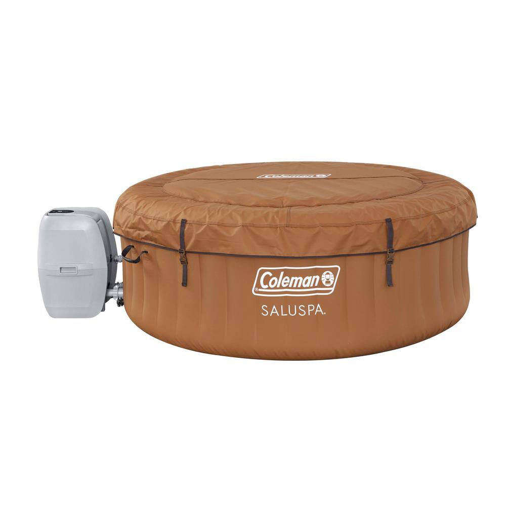 Coleman SaluSpa 4-Person Round Inflatable Hot Tub with Accessories