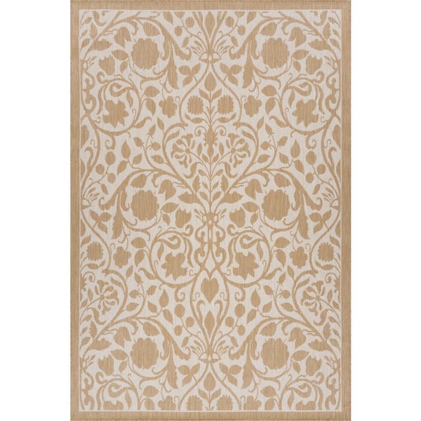 Sanira Traditional Natural 7 ft. x 9 ft. Outdoor Area Rug