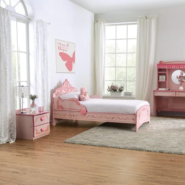 Mikelsen Pink Princess Twin Bed
