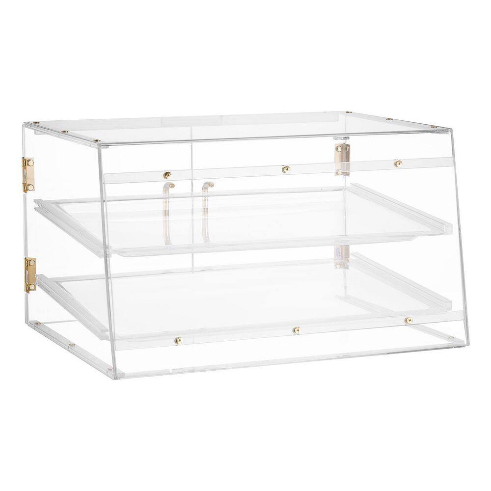 Bakery Display Case, 2-Tier Commercial Countertop Pastry Display Case, Clear Acrylic Bread Box, 20.7 x 15.7 x 12 in. price history on PriceWatchPro