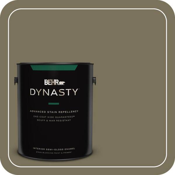 BEHR DYNASTY 1 gal. #380F-7 Crocodile Semi-Gloss Enamel Interior Stain-Blocking Paint & Primer