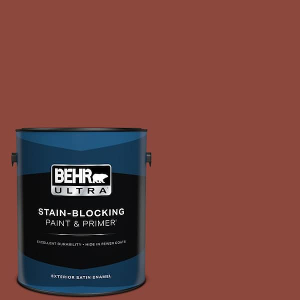 BEHR ULTRA 1 gal. #PPF-30 Deep Terra Cotta Satin Enamel Exterior Paint & Primer