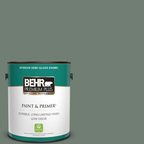 BEHR PREMIUM PLUS 1 gal. #N420-5 Boreal Semi-Gloss Enamel Low Odor Interior Paint & Primer