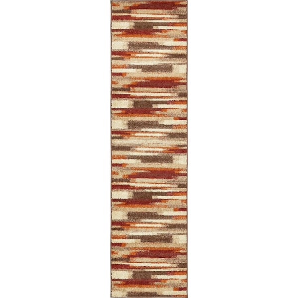 Unique Loom Autumn Wheat Multi 2' 6 x 10' 0 Runner Rug