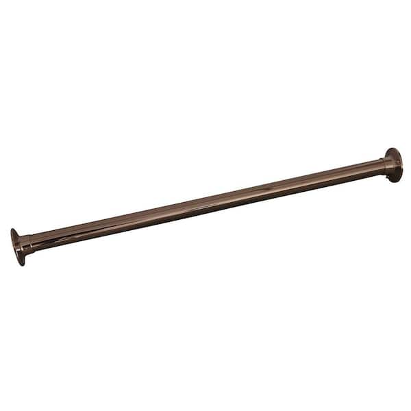 Straight Shower Rod In Polished Nickel, Straight Fixed Shower Curtain Rod Oil Rubbed Bronze