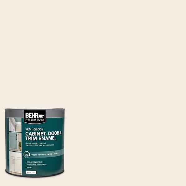 BEHR PREMIUM 1 qt. #PPU5-09 Bleached Linen Semi-Gloss Enamel Interior/Exterior Cabinet, Door & Trim Paint