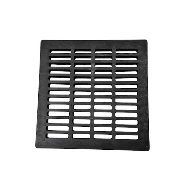 NDS 24 in. Square Drainage Catch Basin Grate in Black 2411 - Home Depot
