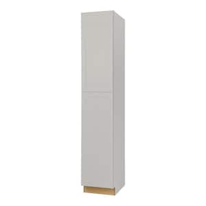 Avondale 18 in. W x 24 in. D x 96 in. H Ready to Assemble Plywood Shaker Pantry Kitchen Cabinet in Dove Gray