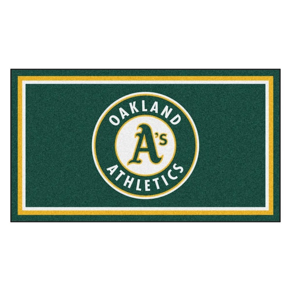 FANMATS MLB - Oakland Athletics 3 ft. x 5 ft. Ultra Plush Area Rug