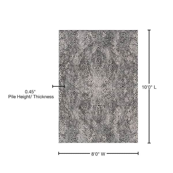 Safavieh Lurex Lupp 8 x 10 Black/Gray Indoor Abstract Industrial