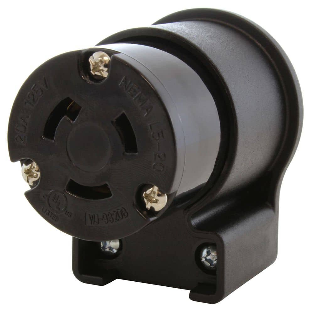 NEMA L5-20R 20A 125V 3-Prong Elbow Locking Female Connector With UL, C-UL Approval price history on PriceWatchPro