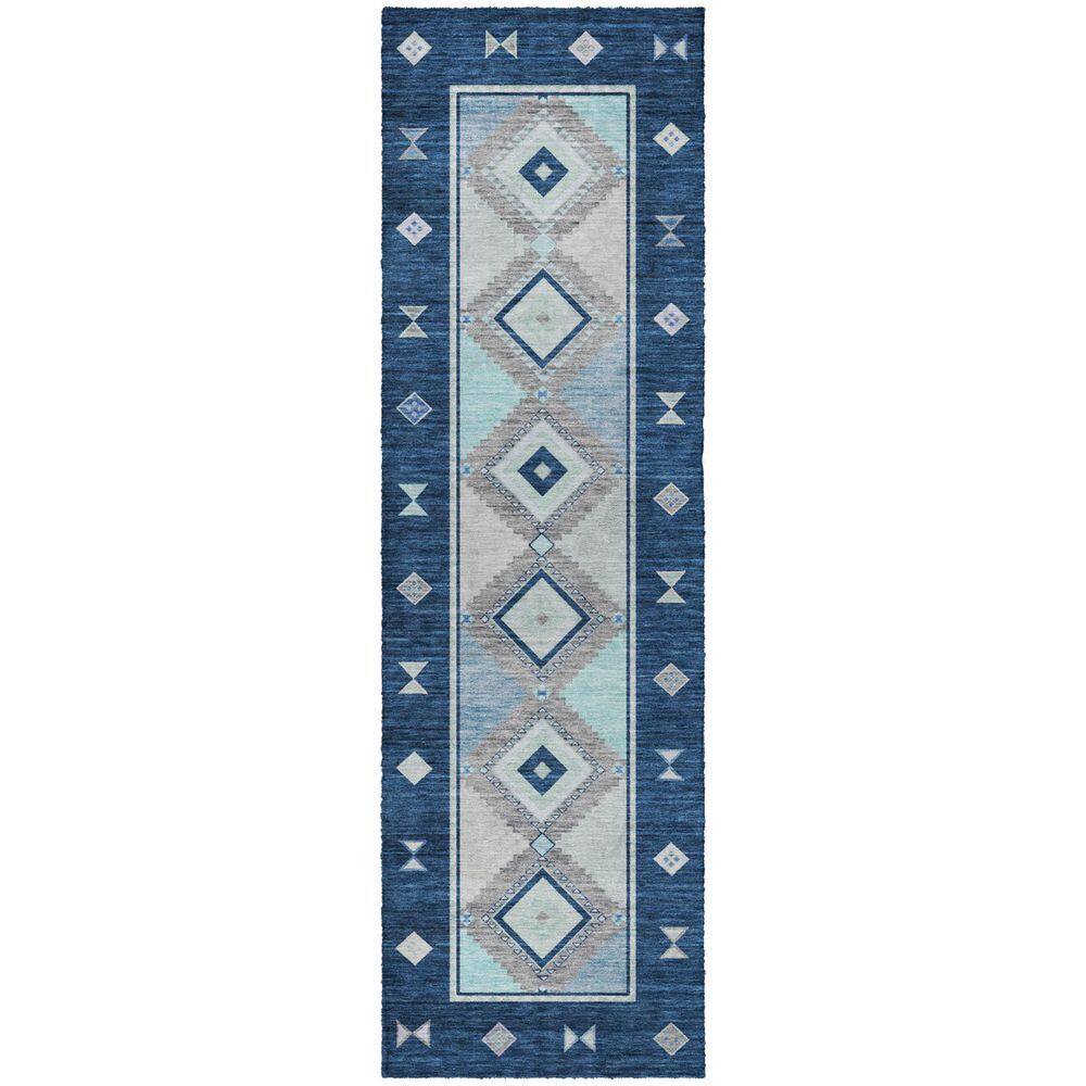 Dream Shag Premium Machine Washable Abstract ADS177 Blue 2 ft. x 7 ft. Runner Rug price history on PriceWatchPro