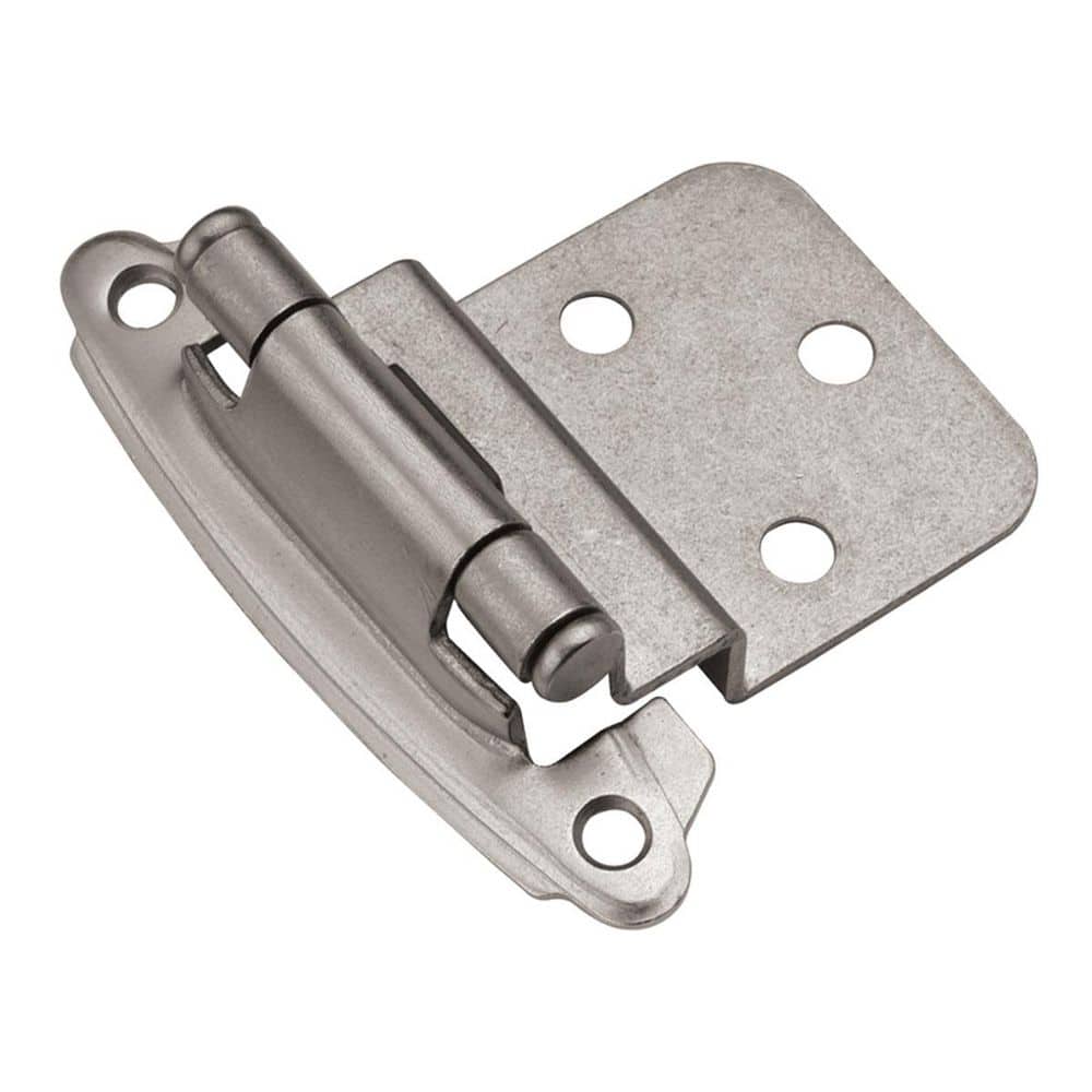 Hinge 3/8 in. Inset Variable Overlay Face Frame Self-Closing Satin Nickel Cabinet Hinge (5-Pairs) price history on PriceWatchPro