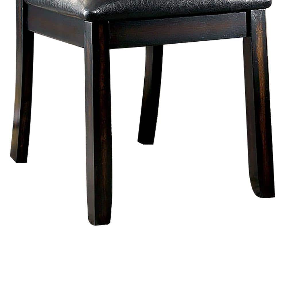 Emilio Brown Faux Leather Upholstered Parsons Side Chair