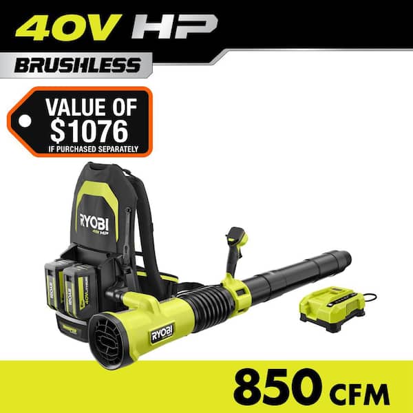 RYOBI 40V HP Brushless Whisper Series Backpack Leaf Blower